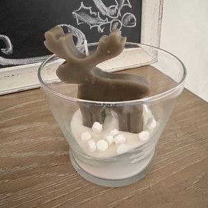 Deer/ Moose in snow candle.  Sent: pecan pie.